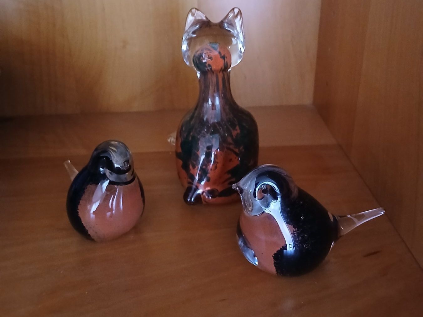 Tutte le decorazioni: Glas -Katze und zwei Spatzen – Usato da Zürich venduto da Mr.Dachboden