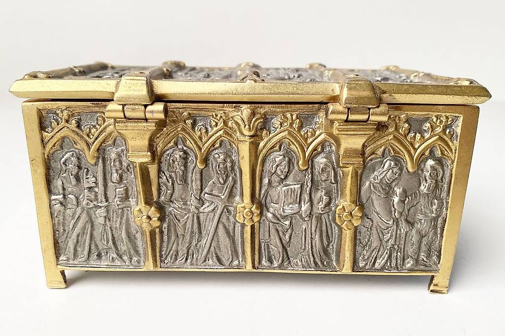 Barattoli: Leykauf Schmuck Schatulle, rechteckig Metall – Usato da Ballwil venduto da ClassicGallery 3