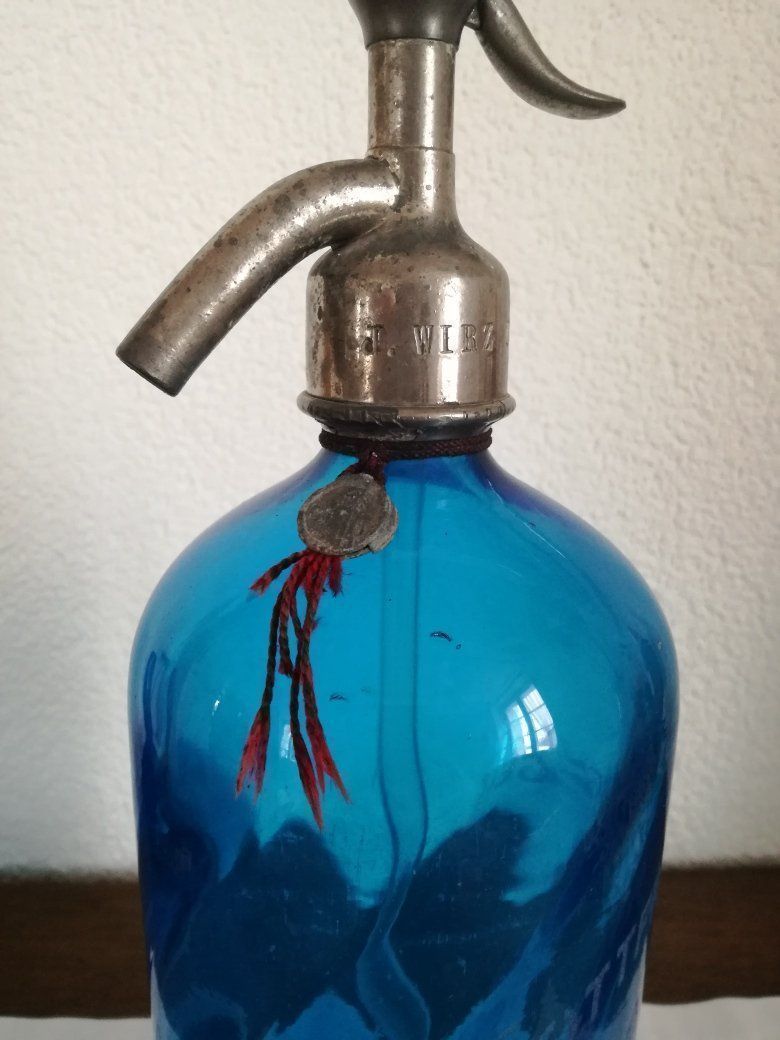 Flaschen: Syphonflasche blau – Gebraucht aus Merenschwand von Cika-Shop
