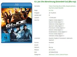 G.I. Joe: Die Abrechnung (Extended Cut) (Bluray)