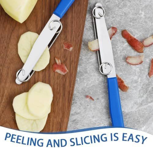 Elettrodomestici da cucina: 2x Küchenmesser Gemüseschneider Scheiben Pilze Gurke schnell – Nuovo e nell'imballaggio originale da Hundwil venduto da Equiply 4