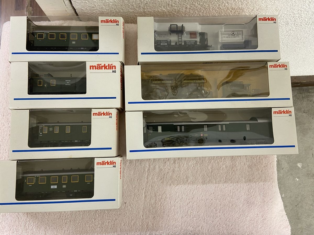 Märklin Modellini di ferrovie: Märklin HO Modellbahn Set OVP 7-teilig – Usato da Dietikon venduto da brocki-eyra 2