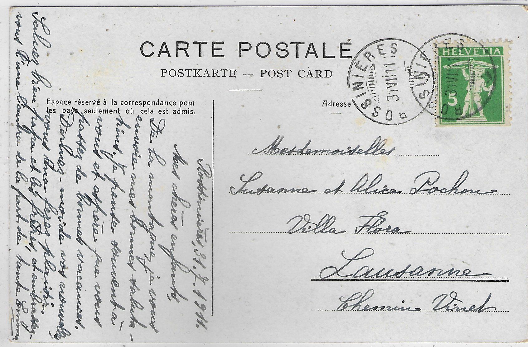 Cartoline postali: Rossinieres - Interieur du village – Usato da Ettingen venduto da Kartenplanet 1