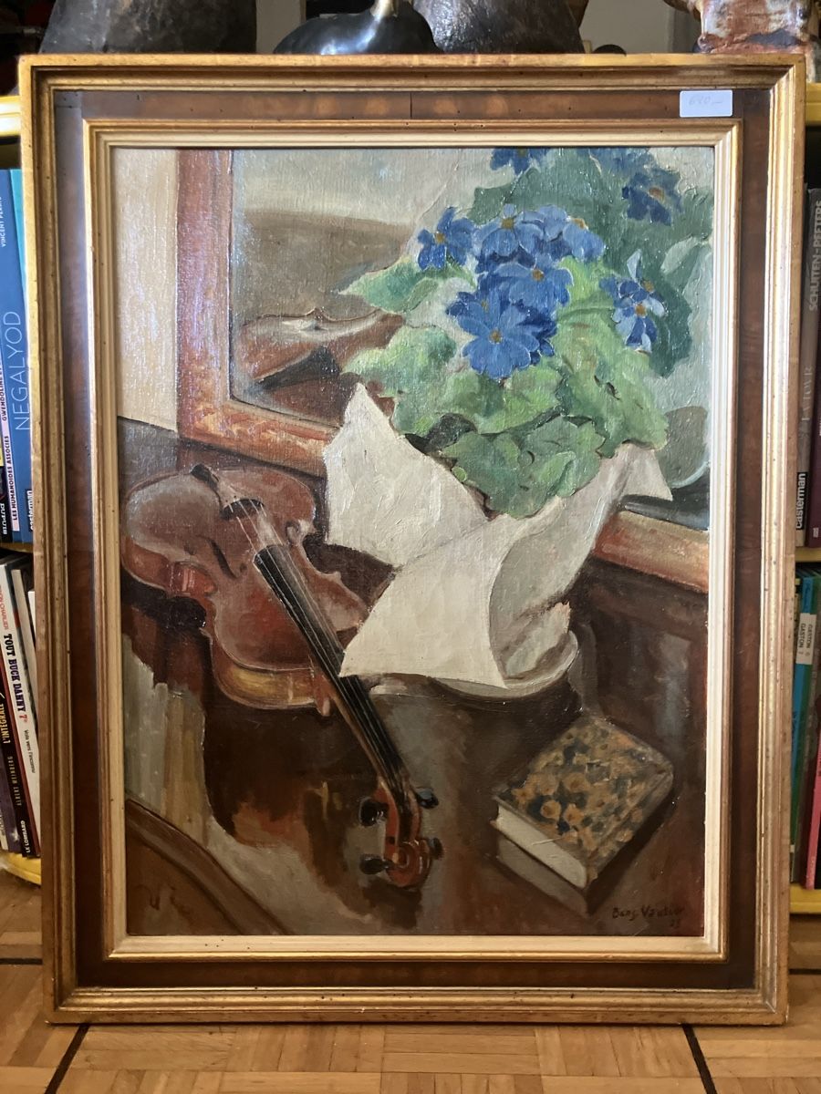 Dipinti: Benjamin Vautier, Nature morte au Violon – Usato da La Tour-de-Peilz venduto da mon_pd6m
