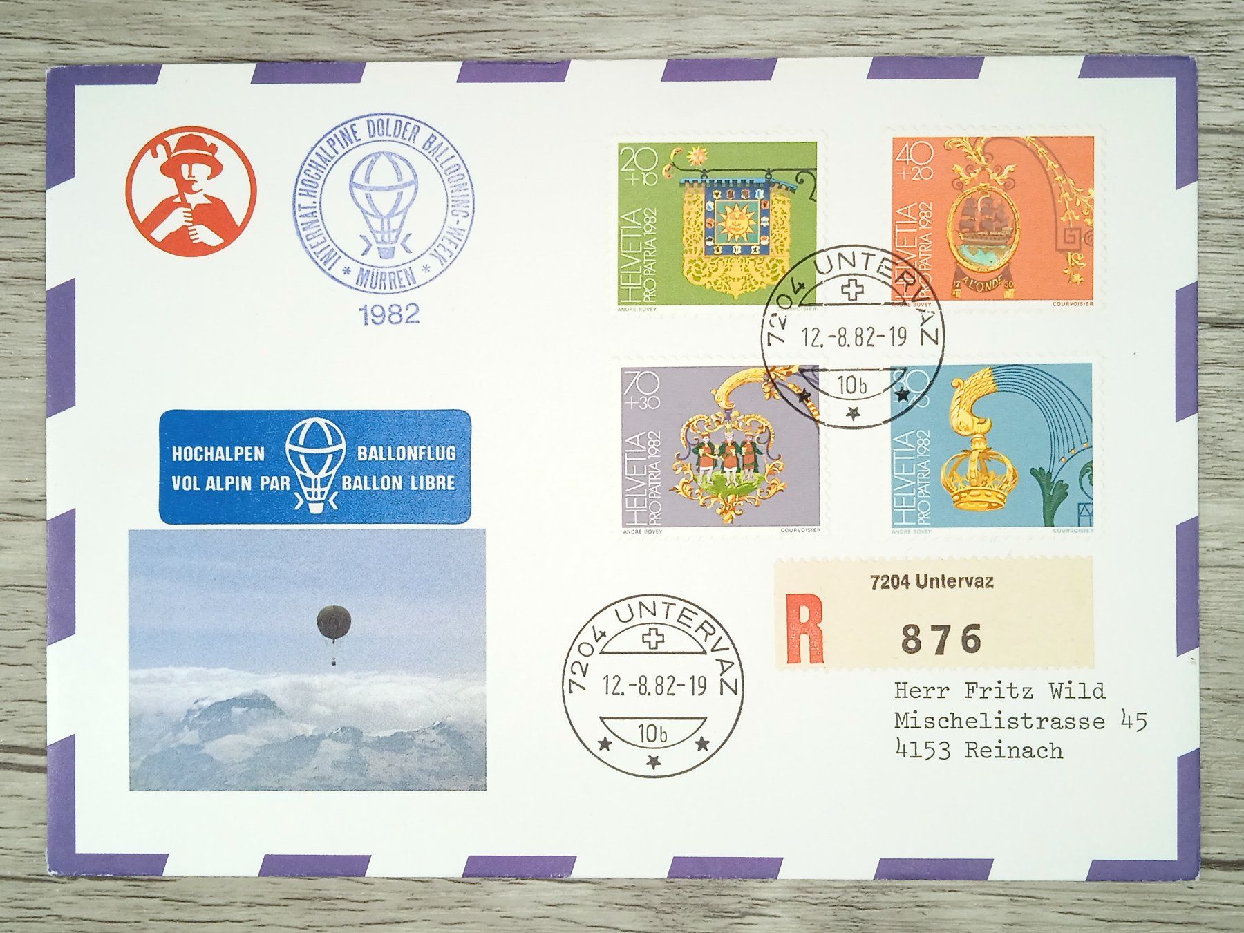 Tutti i francobolli: TR15 Enveloppe + Timbre Suisse 1982 – Usato da Cousset venduto da Patrick_Collections
