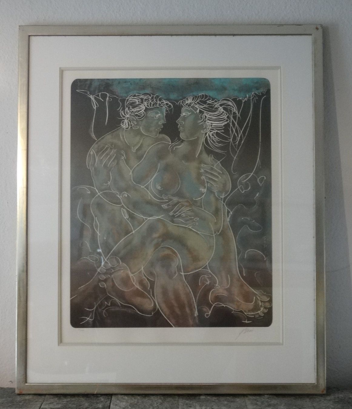 Grafiken & Lithographien: Originallithographie: "Liebespaar", Hans Erni 10/150 – Gebraucht aus Allschwil von FindeAuserlesenes 6