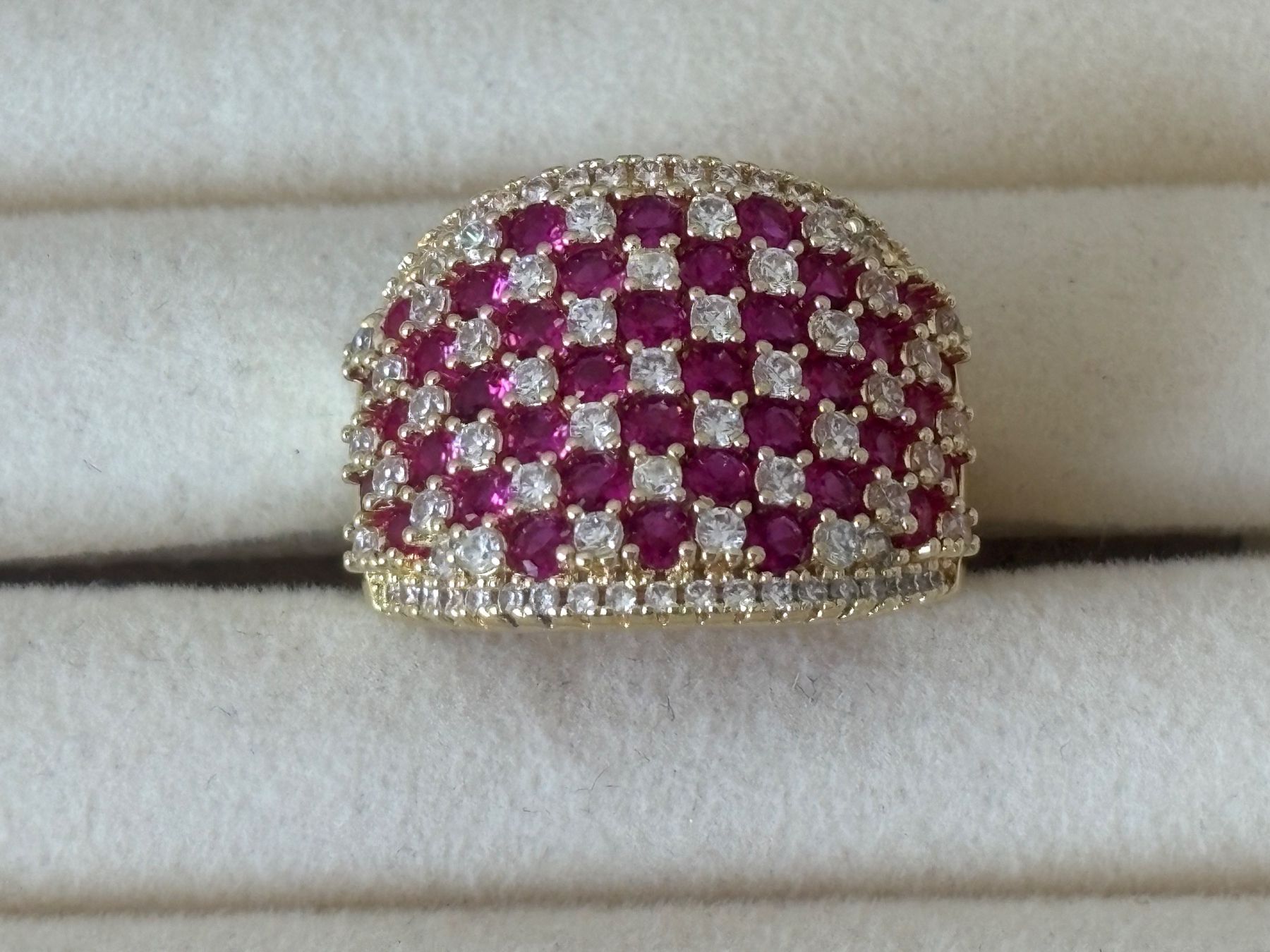 Anelli: Luxus Elegante Gr.19/9 Ring Farbe: Gold/rot – Nuovo (secondo la descrizione) da Biel-Bienne venduto da Roserosse13 3