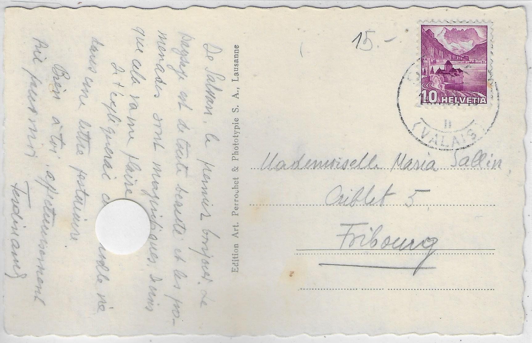 Cartoline postali: Salvan - la gare et les Dents de Morcles – Usato da Ettingen venduto da Kartenplanet 1