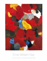 Ernst Wilhelm Nay "Gelbfeder in Rot" KUNSTDRUCK