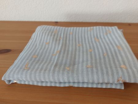 Schal gestreift mit goldenen Blättern