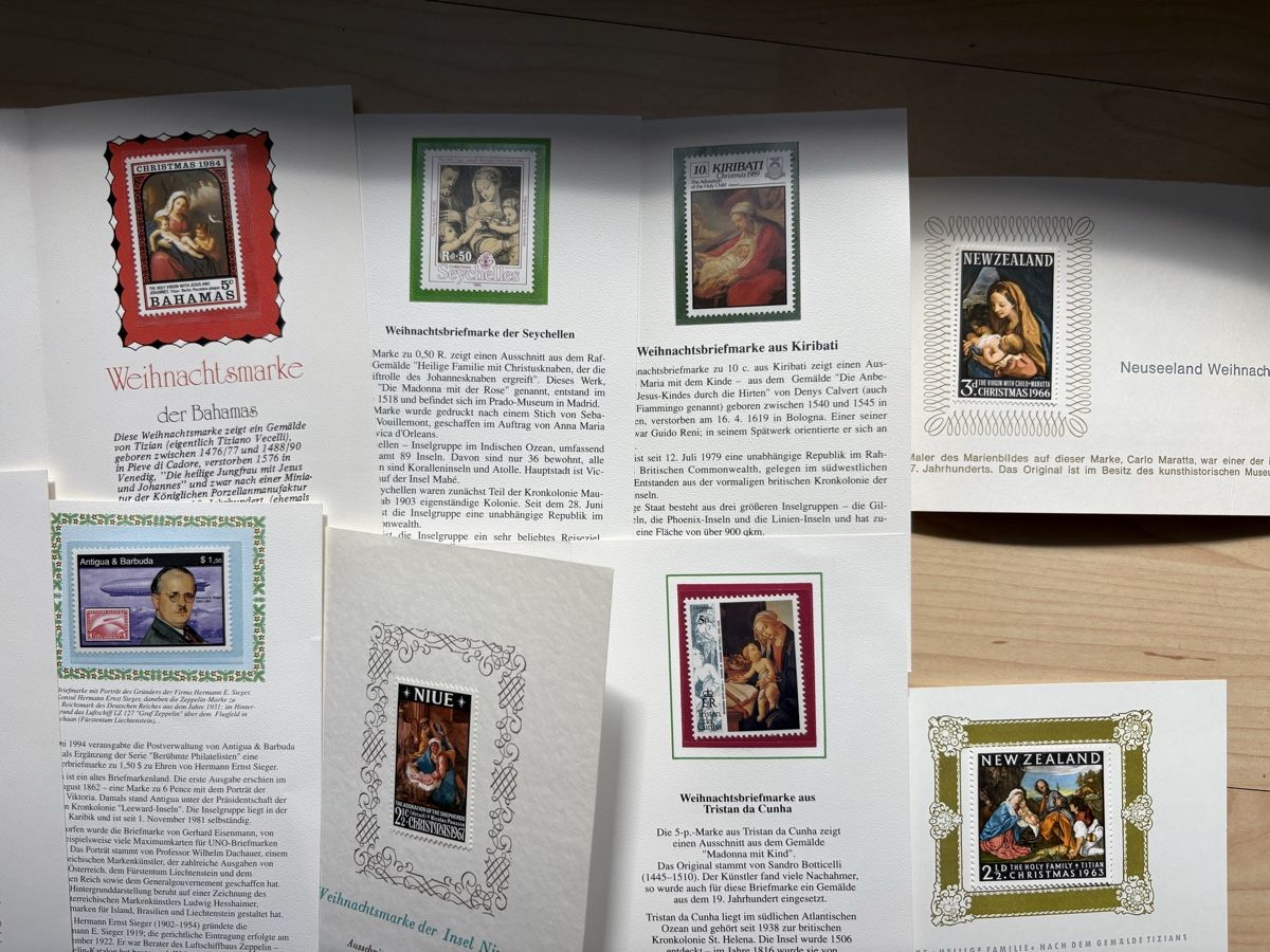 Tutti i francobolli: 14 Weihnachtskarten Briefmarken International  – Usato da Neunkirch venduto da dielocke72 1