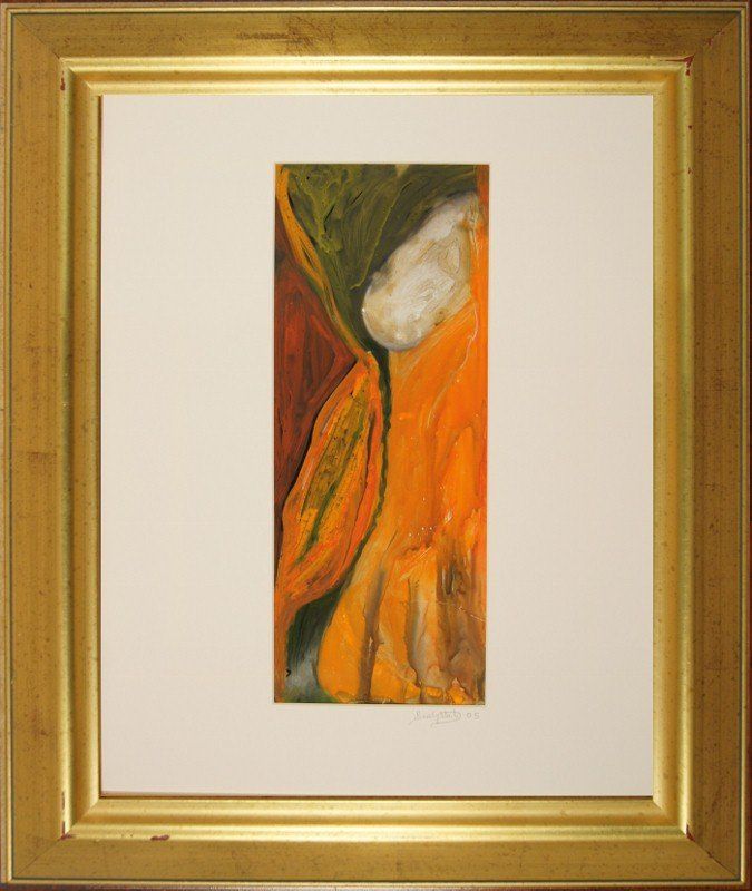 Dipinti: Fotografie-Aquarell: Orange leave – Nuovo (secondo la descrizione) da Fribourg venduto da erw_68dx