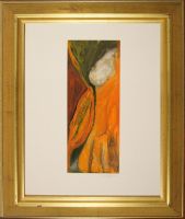 Fotografie-Aquarell: Orange leave