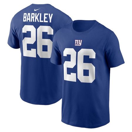 NFL NY Giants Vintage T-Shirt Barkley 26 Herren Blau Gr. XL