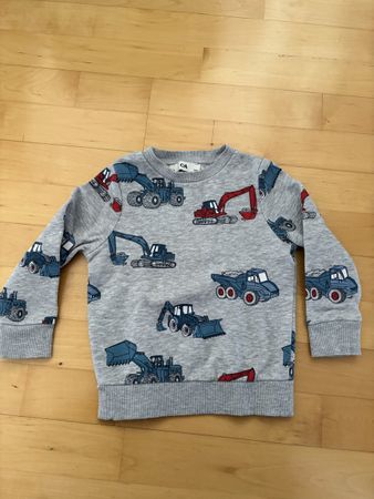 Gr. 92, Pullover, Sweatpullover, Fahrzeuge, Bagger + Traktor