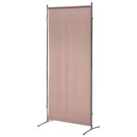 Sichtschutz - Trennwand 80x190cm Metall + Textilbezug taupe