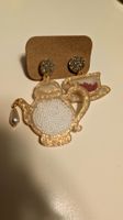 Statement Ohrringe „Tea Time“ Teekanne & Tasse, gold