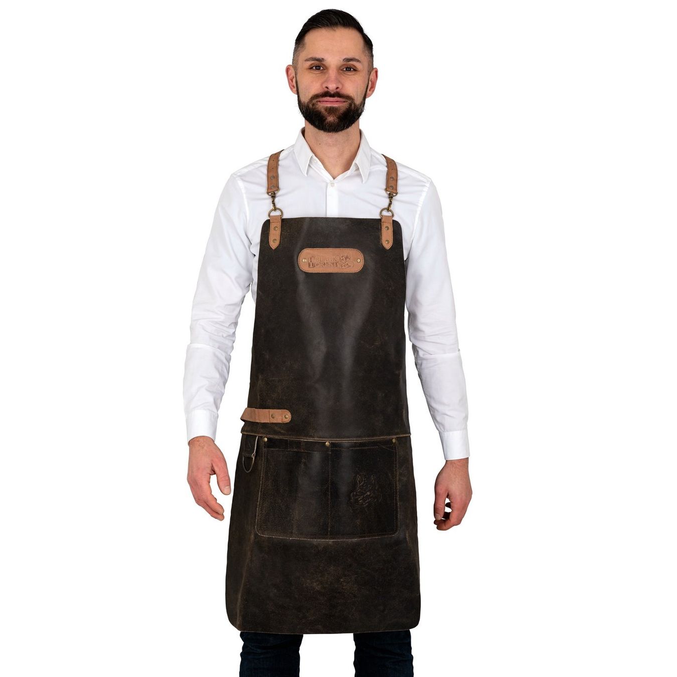 Grembiuli: BLACK FOREST FOX BUTCHER Cracker Leder Grill Arbeits Schürze – Nuovo e nell'imballaggio originale da Steffisburg venduto da fellgerber 2