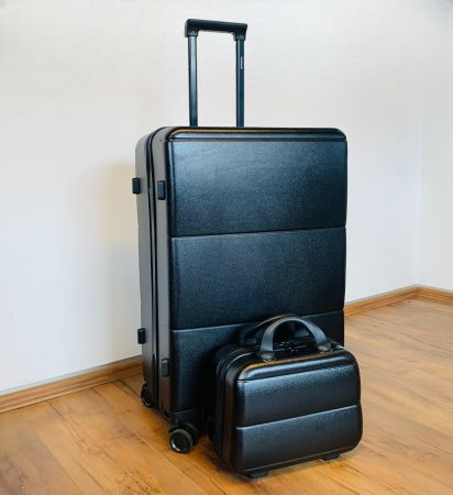 2 tlg. Reisegepäck Koffer Polyc. XL 77cm gateBAG SCHWARZ NEU