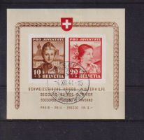 Winterhilfeblock 1941, schön gestempelt Basel Gundeldingen.