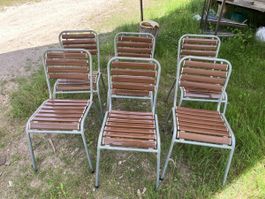 6er Set Vintage Gartenstühle Bigla/Embru/Schaffner