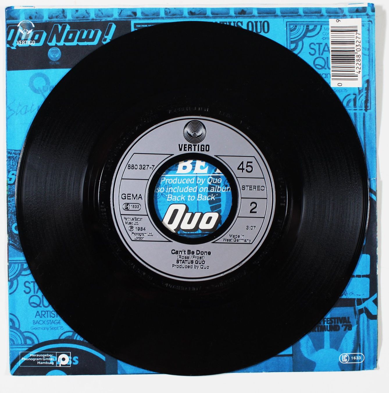 Dischi in vinile: 7" STATUS QUO - THE WANDERER 1984 – Usato da Brüttisellen venduto da Collector-Corner 3