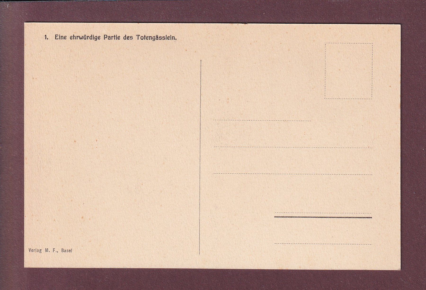 Cartoline postali: Altes BASEL - Totengässlein – Usato da Pully venduto da nicecards 1