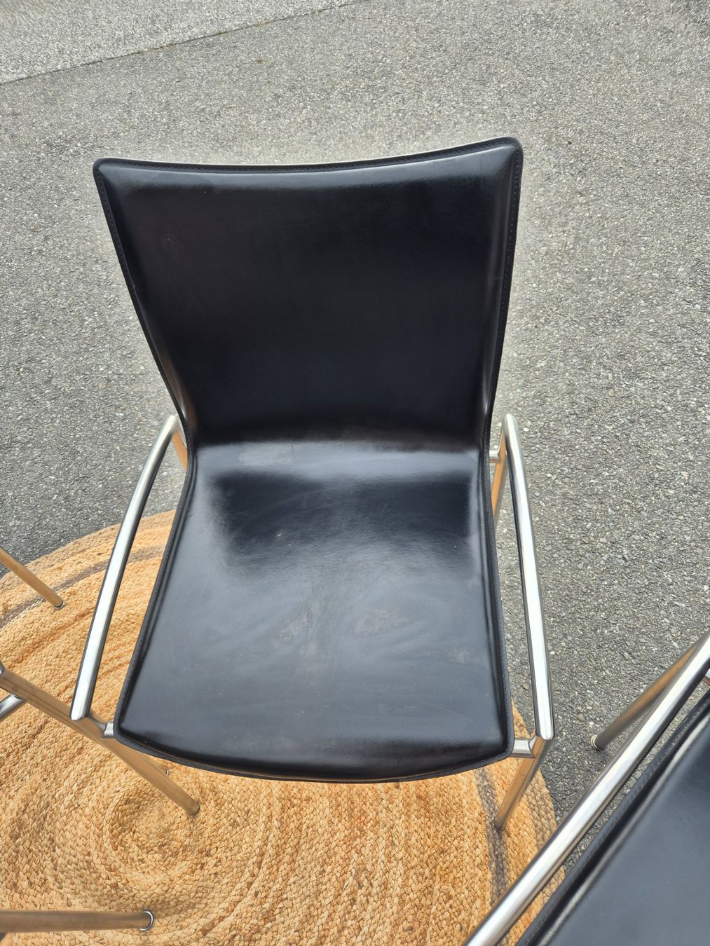 Girsberger Sedie: 4 chaises en cuir noir Girberger – Usato da Fully venduto da tameab 3