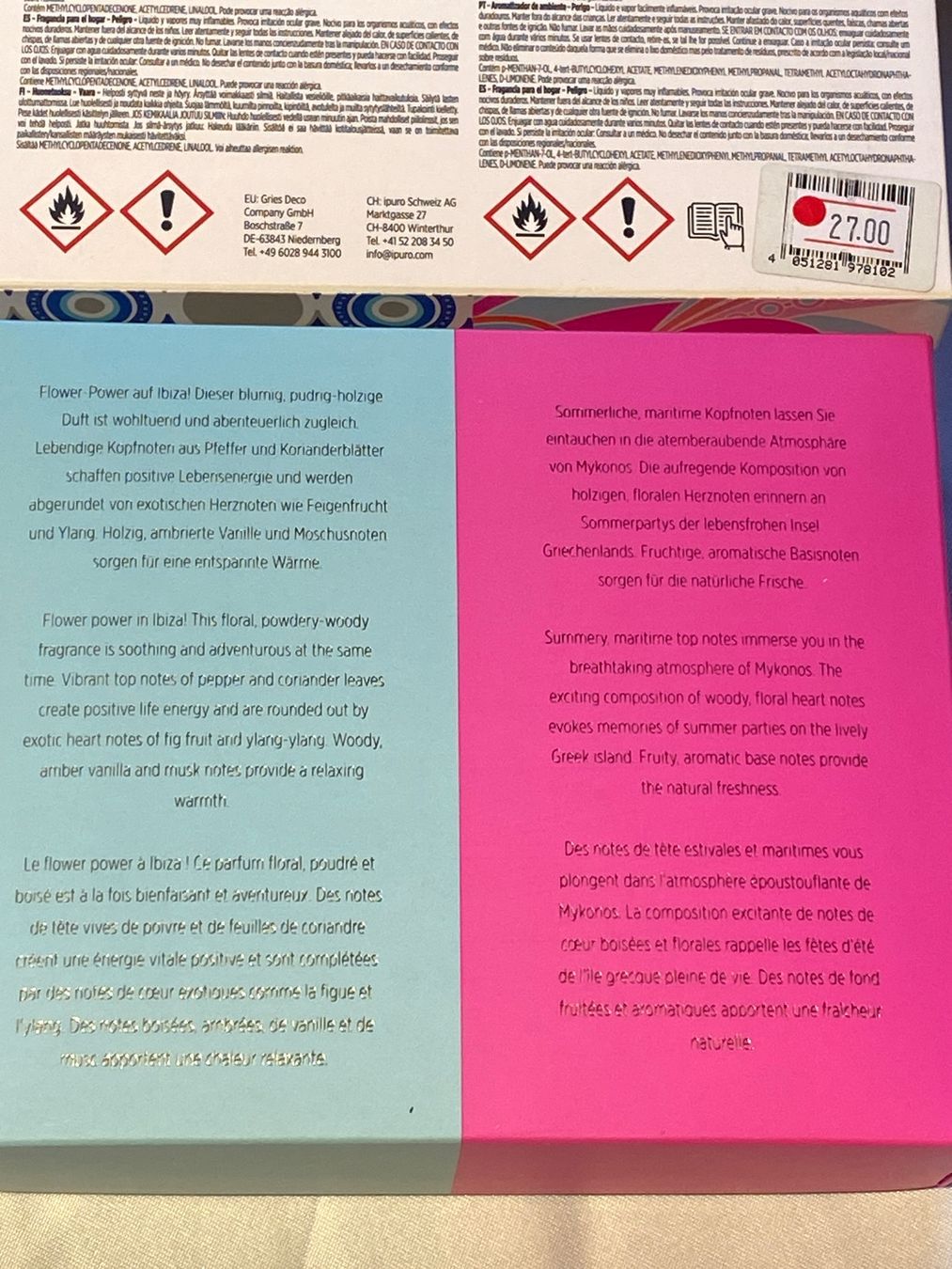 Ipuro Spray per ambienti: DUFTSET-GESCHENKSET IBIZA – Nuovo e nell'imballaggio originale da Meienried venduto da ManuelaBoutique 4
