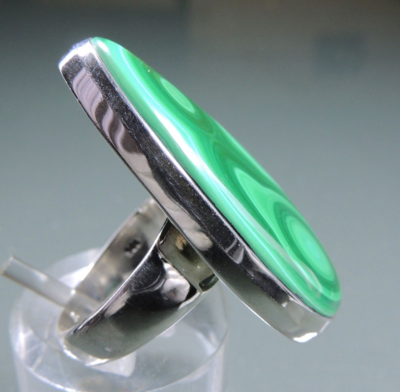 Bagues: Malachit Silber 925 Fingerring – Neuf avec emballage d'origine à Waldenburg par schaller707 2