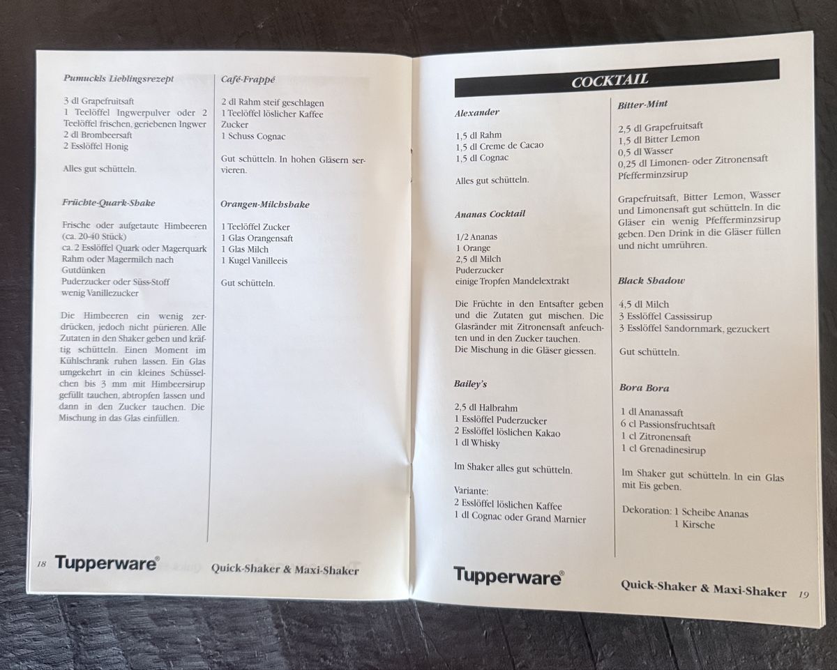 Tupperware Contenitori & Simili: Tupperware Shaker Büchlein – Nuovo (secondo la descrizione) da Flumserberg Saxli venduto da delfinli67 1