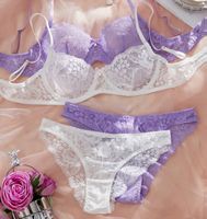 Unterwäsche-Set:BH-String-Tanga-Spitzen-Unterwäsche Grösse M
