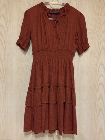 Kleid Blue Rav Grösse S orangebraun Zustand gut