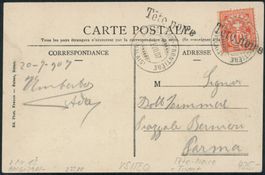VS Tête Noir - Stabstempel - Châtelard Frontière - Karte