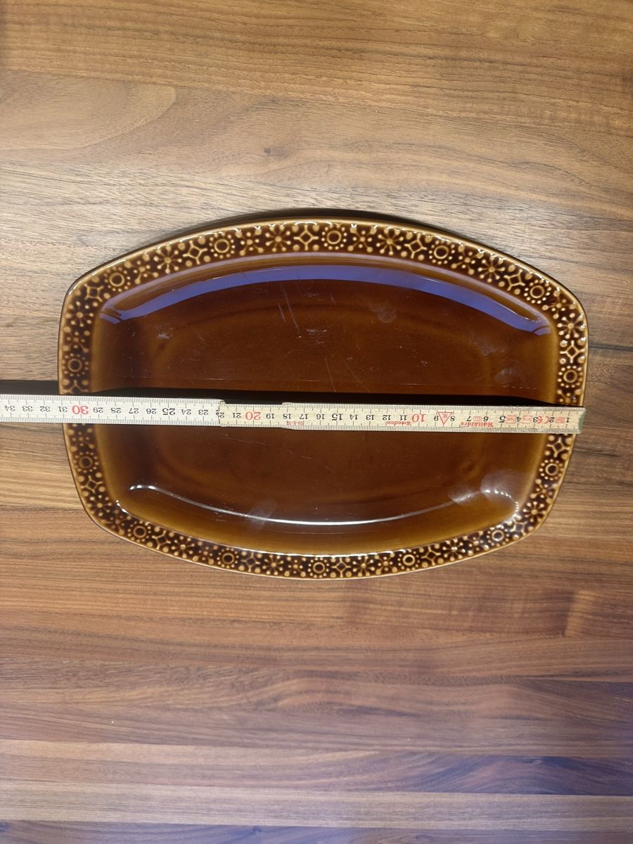 Servierplatten: Servierteller Celtic Ceramics braun gemustert gebraucht – Gebraucht aus St. Gallen von lelibehli 3