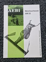 Original Prospekt Aebi Motormäher AM52 französisch