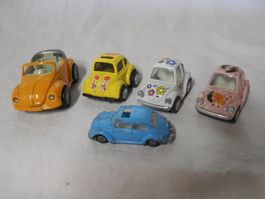 KONVOLUT: 5 X VW KÄFER  COCINELLE    1 X MAJORETTE NO. 203