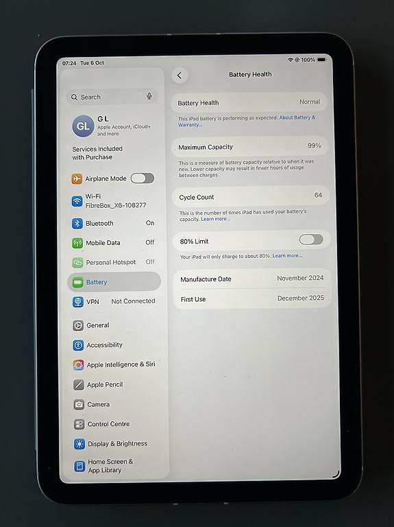 Tablet PC: Ipad mini A17 Pro 256 GB wi-fi + cellular blue – Nuovo e nell'imballaggio originale da Thalwil venduto da GuiLc 4