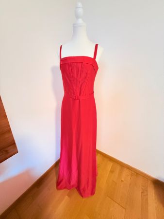 Elegant Red Maxi Dress – Size 40