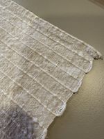 Alte Tischdecke, Leinen, Handarbeit, Monogramm "69"