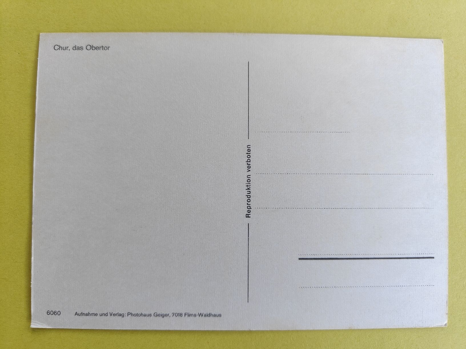 Cartes postales: AK Chur, das Obertor – Neuf (Voir description) à chur par Hmars 1