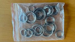 1 Set Schlüsselringe Metall in verschiedenen Grössen