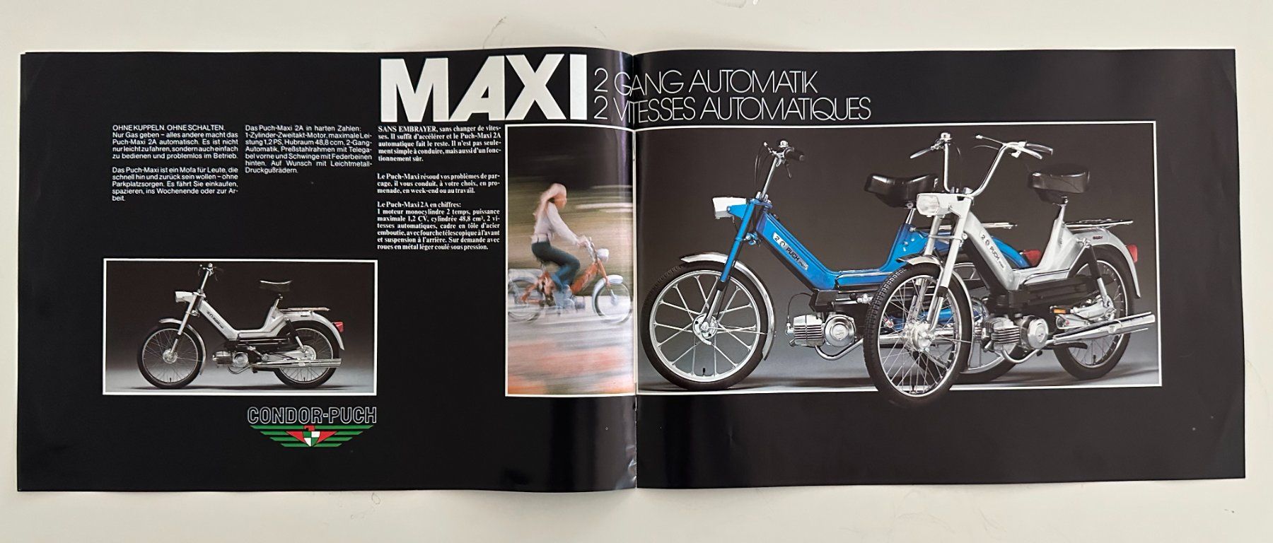Puch Dokumente: Original Condor-Puch Maxi / X30 Prospekt d/fr – Gebraucht aus Oberägeri von verwuester 2