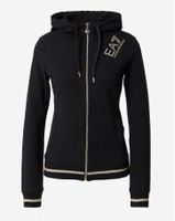 EA7 Armani Damen Sweatjacke Kapuze Schwarz/Gold Gr. M (S)