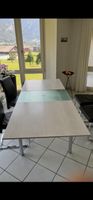 Esstisch ausziehbar mit Glaselement