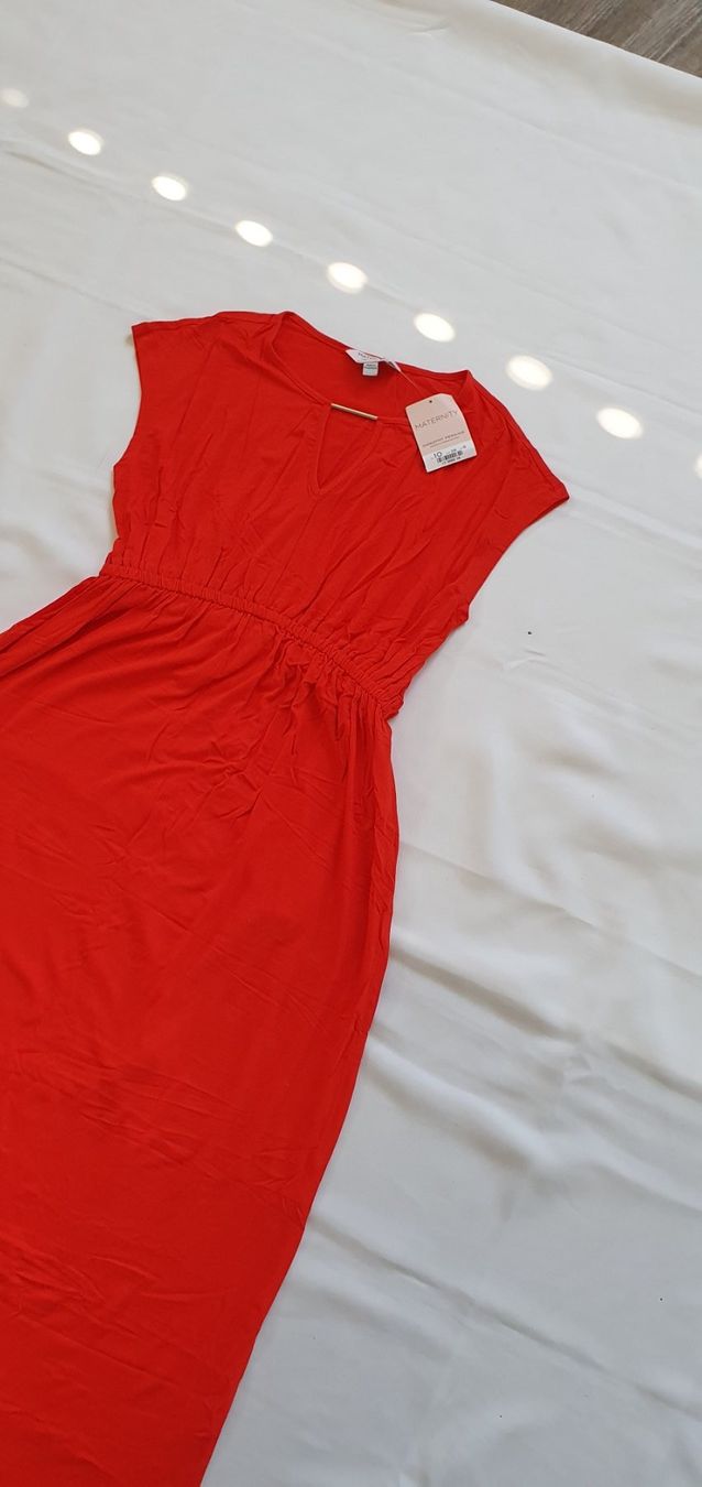 Kleider: Umstands - Schwangerschafts Maxikleid 38 – Neu (gemäss Beschreibung) aus Niederbuchsiten von klengyel 1