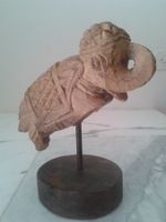 antike Figur Elefant Holz  handgeschnitzt Original Indien