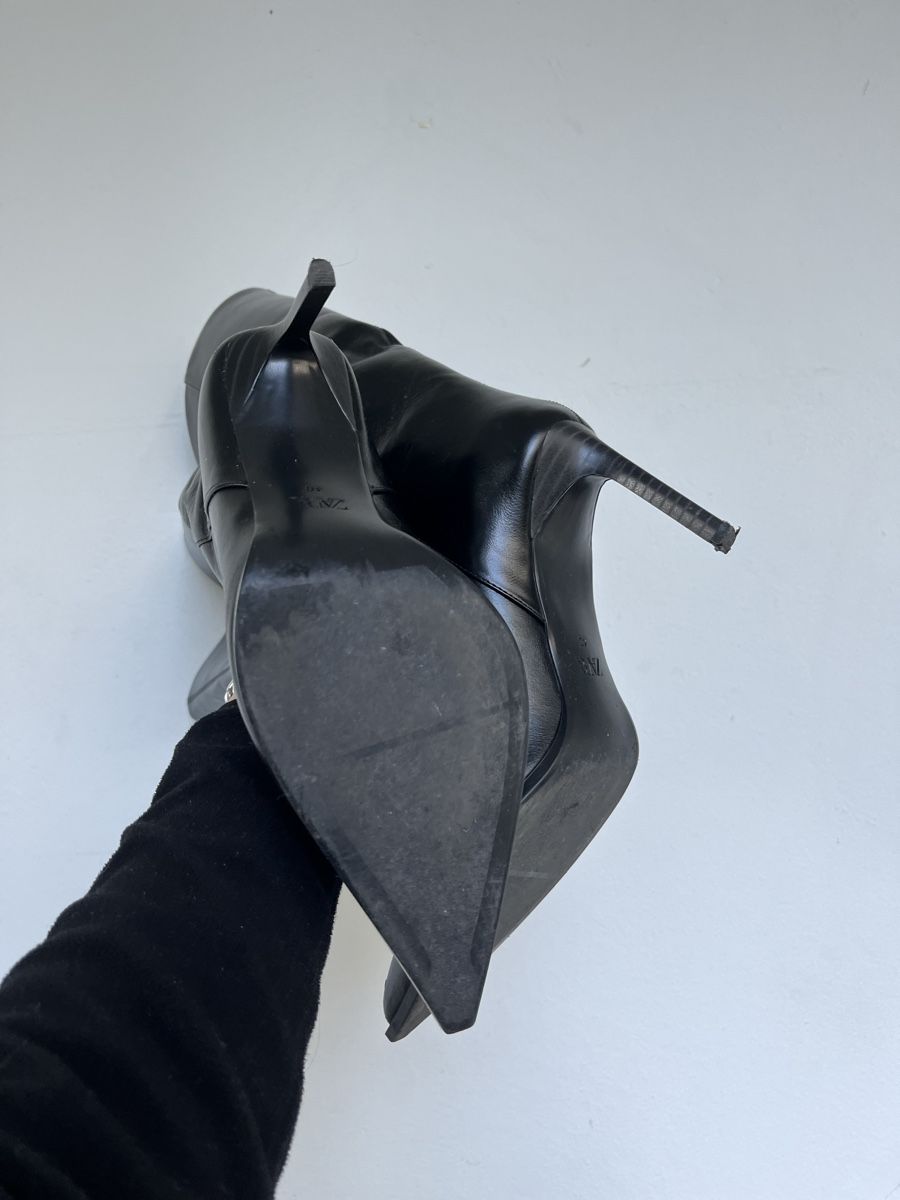 Zara Scarpe da donna: Zara Stiefeletten aus Leder Gr.40 – Usato da Basel venduto da arminafera 1