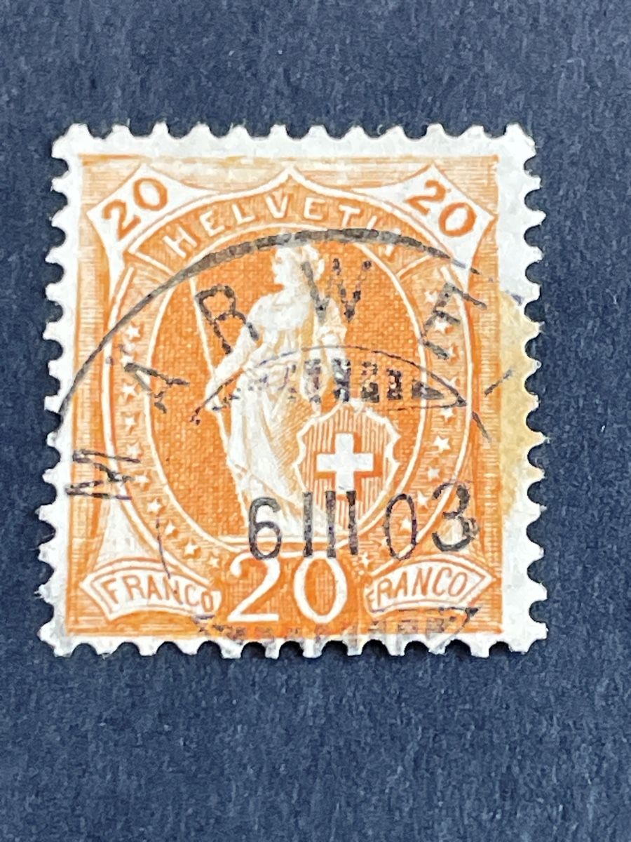Tutti i francobolli: Znr 66E Grosse Farbfleck Top Abart – Usato da Muri AG venduto da Briefmarke-Schweiz