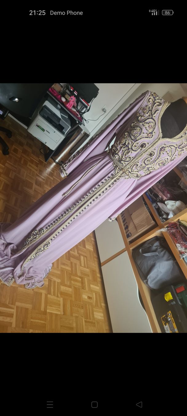 Vestiti: Robe Caftan longue violette ornée taille unique – Usato da La Chaux-de-Fonds venduto da Luxary.25cachmirepro 7